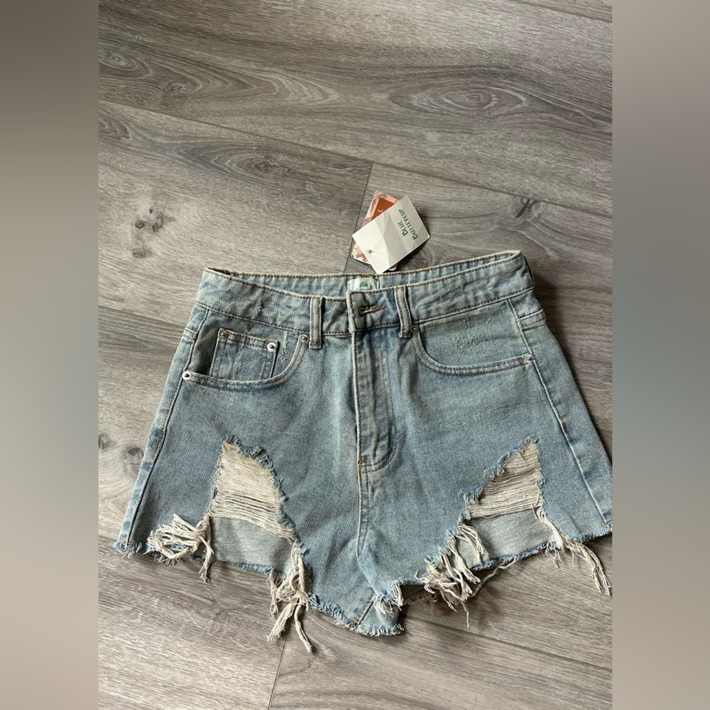 Blue Buttercup Boutique Distressed Denim Shorts